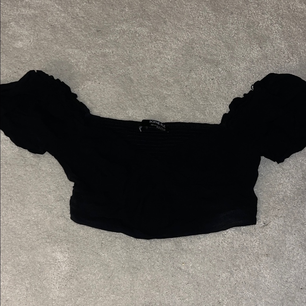 Sophie Rue Black Off-Shoulder Blouse